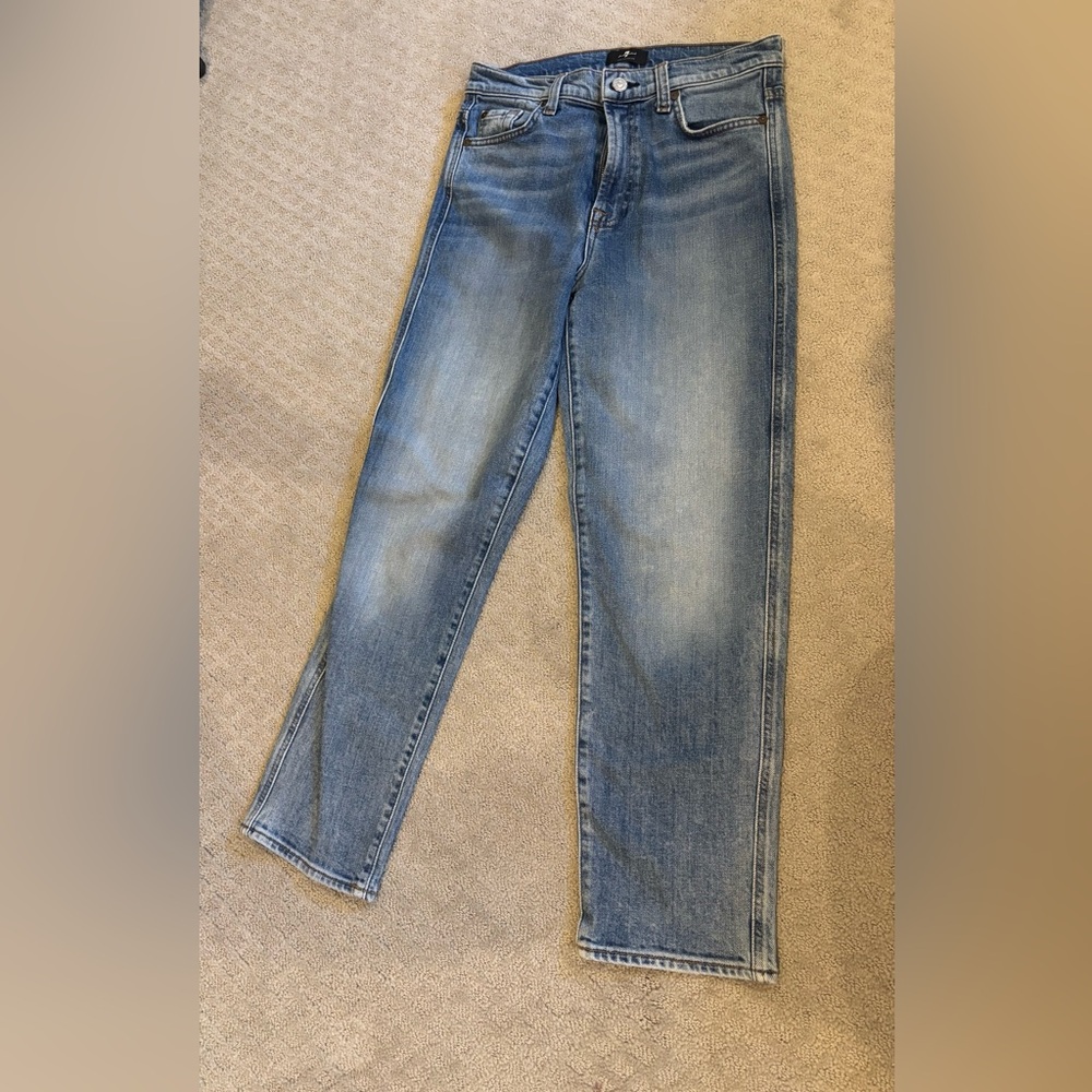 7 For all Mankind high rise cropped straight
